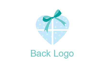 heart gift with bow logo
