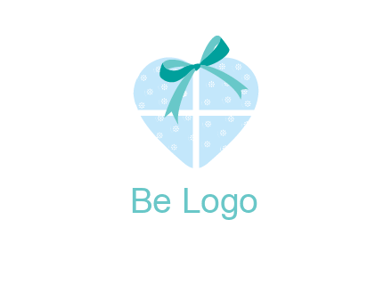 heart gift with bow logo