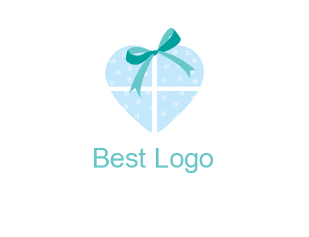 heart gift with bow logo