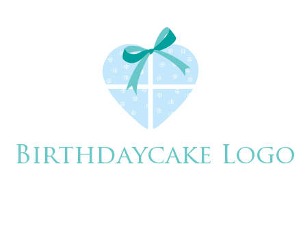 heart gift with bow logo