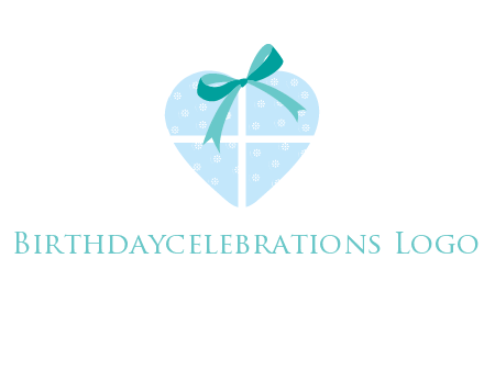 heart gift with bow logo