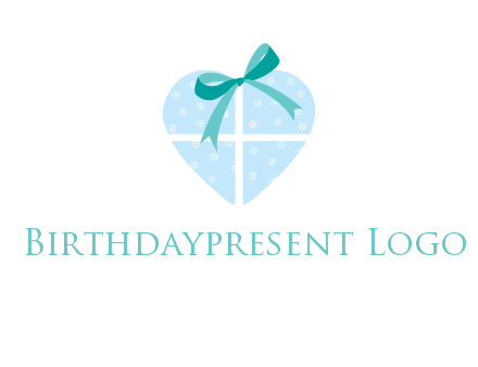 heart gift with bow logo