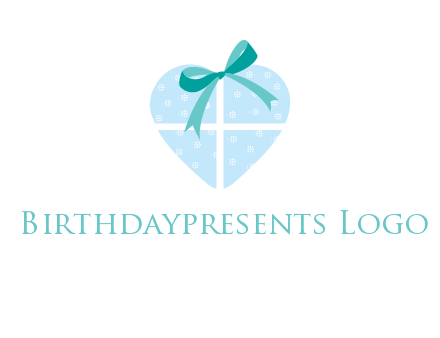 heart gift with bow logo