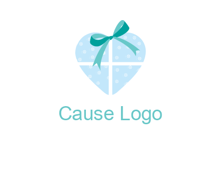 heart gift with bow logo