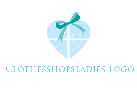 heart gift with bow logo