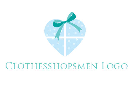 heart gift with bow logo