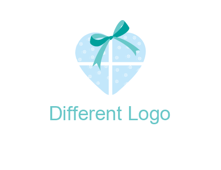 heart gift with bow logo