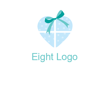 heart gift with bow logo
