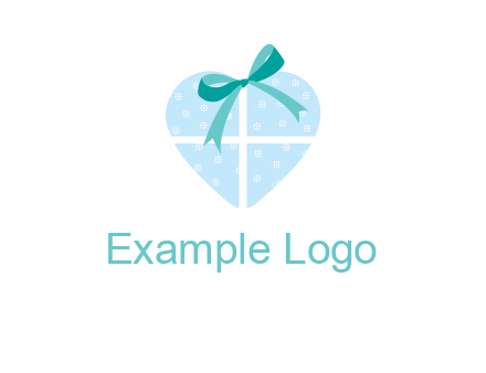 heart gift with bow logo