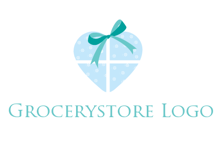 heart gift with bow logo