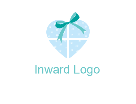 heart gift with bow logo