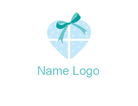 heart gift with bow logo