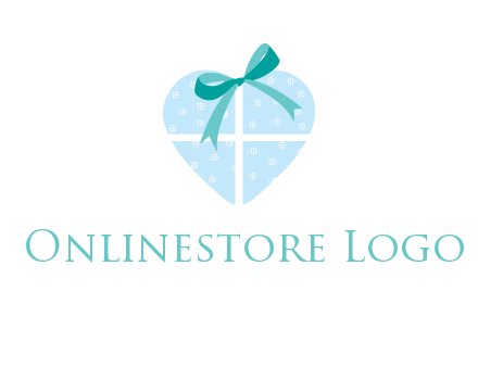 heart gift with bow logo