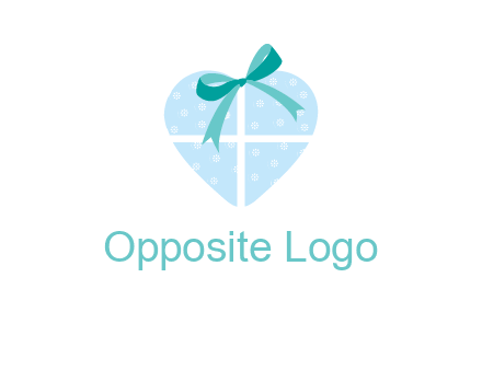 heart gift with bow logo