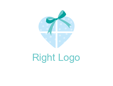 heart gift with bow logo