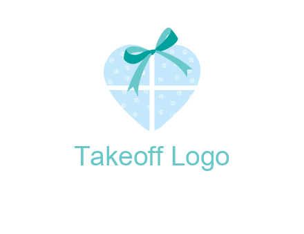 heart gift with bow logo