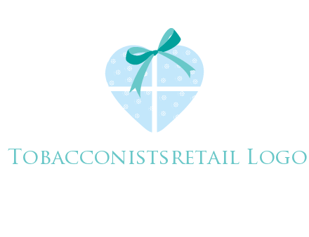 heart gift with bow logo