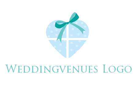 heart gift with bow logo