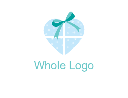 heart gift with bow logo