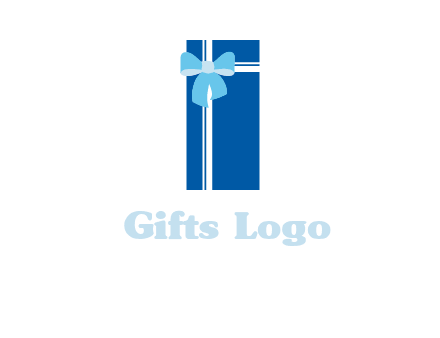 vertical gift box with ribbon icon