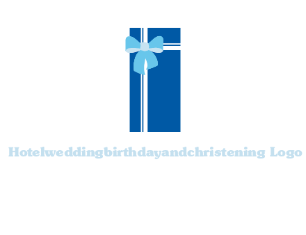 vertical gift box with ribbon icon