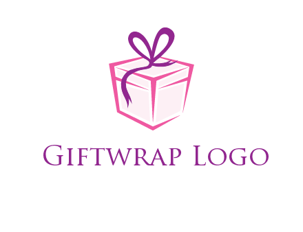 line art gift box logo