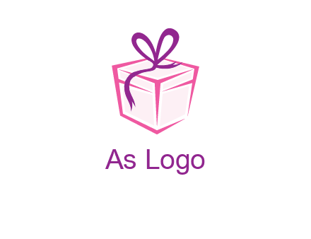 line art gift box logo