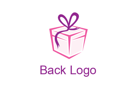 line art gift box logo