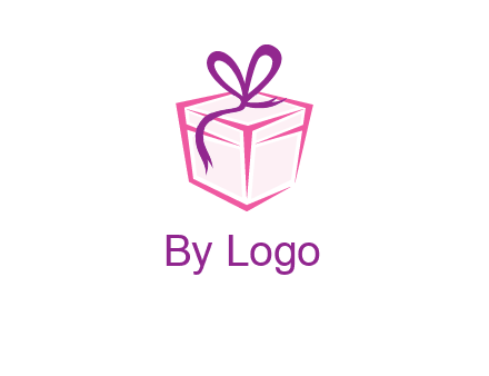 line art gift box logo