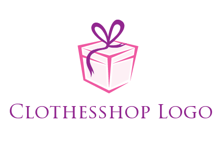 line art gift box logo