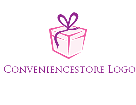 line art gift box logo