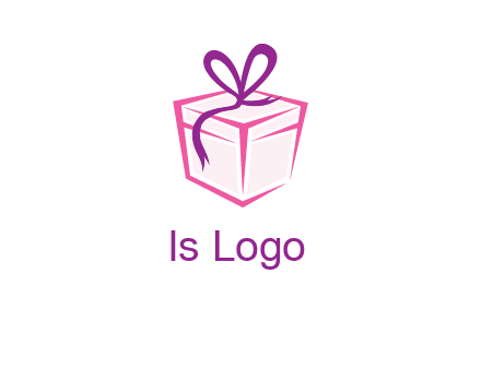 line art gift box logo
