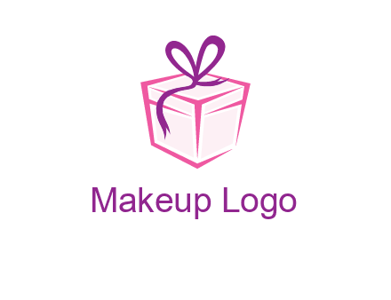 line art gift box logo
