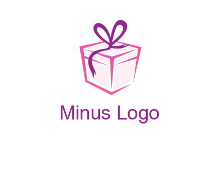 line art gift box logo
