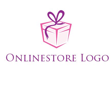 line art gift box logo