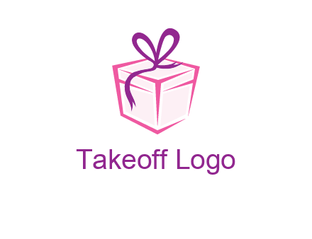 line art gift box logo