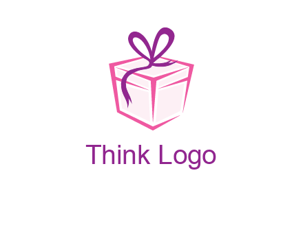 line art gift box logo