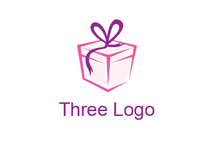 line art gift box logo