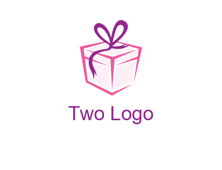 line art gift box logo