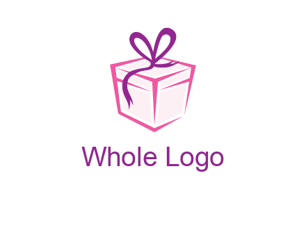 line art gift box logo