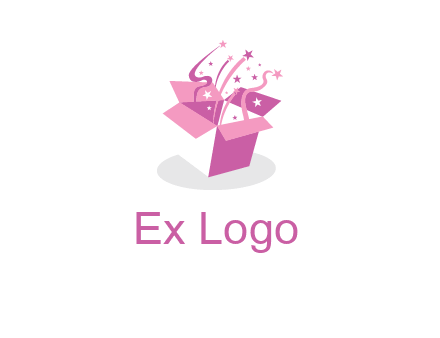 confetti gift box icon