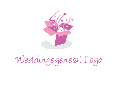 confetti gift box icon