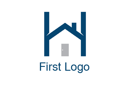 letter h house logo