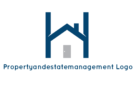 letter h house logo