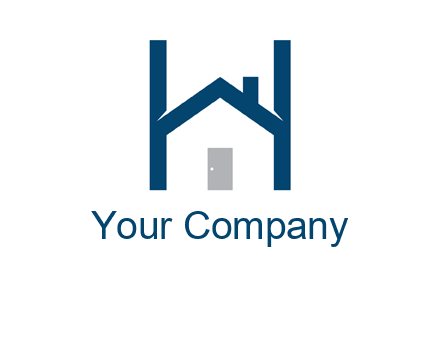 letter h house logo