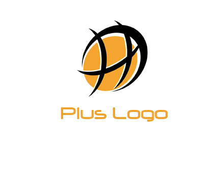 abstract basketball letter h logo