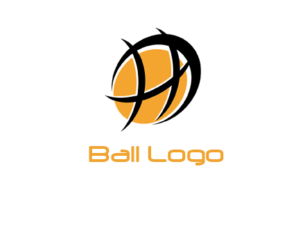 abstract basketball letter h logo