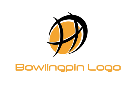 abstract basketball letter h logo