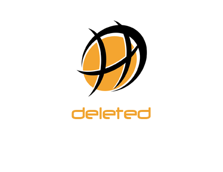 abstract basketball letter h logo