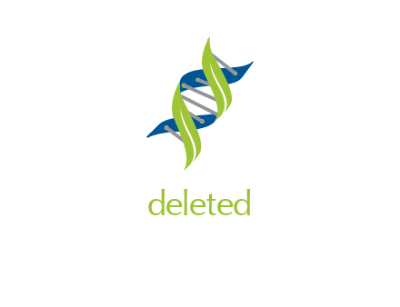 DNA with leaves medical logo